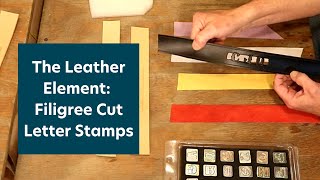 The Leather Element Filigree Cut Letter Stamps [upl. by Elleivap595]