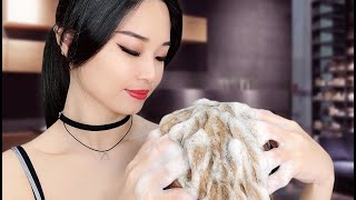 ASMR Relaxing Shampoo and Hair Wash [upl. by Yatnohs]