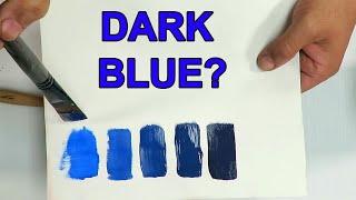 How To Make Dark Blue Paint At Home Easy From Blue and Red [upl. by Adaha]