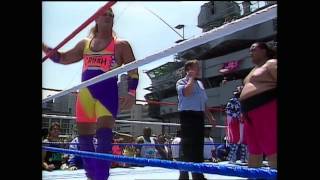 Yokozuna Heavyweight Champion Bodyslam Challenge HD  Jul 1993 [upl. by Anawqahs]