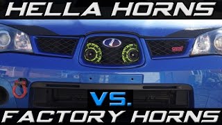 Hella Horns vs Factory Horns  Sound Comparison [upl. by Lussier504]