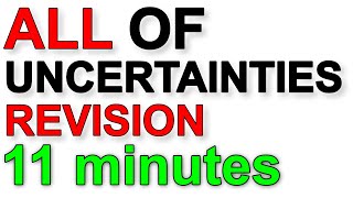 A Level Physics Revision All of Uncertainties in under 11 minutes [upl. by Azial]