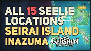 All Seirai Island Seelie Locations Genshin Impact [upl. by Ettennor]