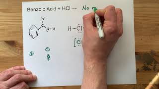 Benzoic Acid  HCl   No reaction [upl. by Ahsinauq]