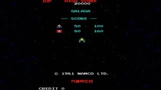 Galaga 1981 Namco Mame Retro Arcade Games [upl. by Elana]