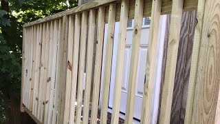 How to build Deck railing Quick amp Easy [upl. by Eldnik]