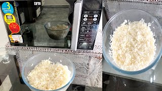 How to Cook Rice in Microwave Oven  IFB Oven Rice Cook [upl. by Aurelius734]