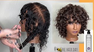 CURLY LAYERED HAIRCUT TUTORIAL [upl. by Naor]