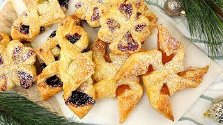 3 Ingredient Puff Pastry Desserts  Easy Christmas Recipes [upl. by Claudian]