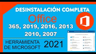 Desinstalar Microsoft Office Cualquier Version Actualizado 2021 [upl. by Martell]