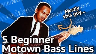 5 Beginner MOTOWN Bass Lines Guaranteed To Impress [upl. by Kinelski]