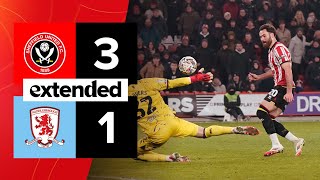 Sheffield United 31 Middlesbrough  Extended EFL Championship highlights [upl. by Woodcock]