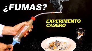 ¿Fumas Experimento Casero muestra Efecto en Pulmones [upl. by Fernas683]