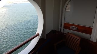 Disney Magic Navigator Verandah Stateroom Tour [upl. by Armillas]