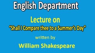 Sonnet18 by William Shakespeare  Bangla Lecture  বাংলা লেকচার [upl. by Gudrin]