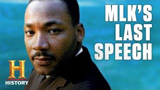 Martin Luther King Jrs Last Speech  History [upl. by Furtek876]