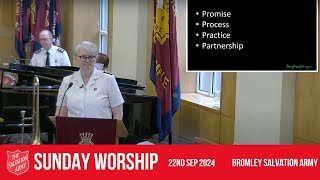 Bromley Temple Salvation Army  Sunday Blessing  22nd September 2024 [upl. by Macguiness]