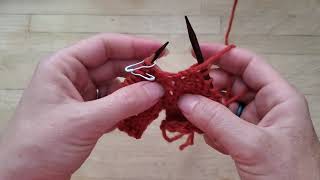 Tutoriel Tricot  Augmentations intercalaires en point envers make one purl [upl. by Nasaj]