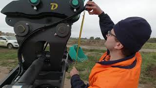 Topcon GPS Calibrating Tilt Bucket [upl. by Crudden398]