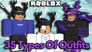 Types of Roblox Players Outfits [upl. by Kcirrad18]