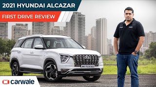 Hyundai Alcazar 6Seater Petrol AT SUV First Drive Review  More Than A 7Seater Creta  CarWale [upl. by Ahsaenat197]