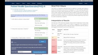 Depression Screening Tool PHQ9 [upl. by Iatnwahs]