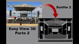 Sunlite 2  Creando Escenario Virtual con Easy View 3D Pt2 [upl. by Niwri]