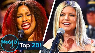 Top 20 American National Anthem Performance Fails [upl. by Elohcin437]