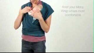 Moby Wrap Kangaroo Wrap and Hold Instructions [upl. by Atiuqes]