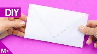 ► Como hacer un SOBRE CARTA de Papel en 5 MINUTOS 💌 [upl. by Qifahs]