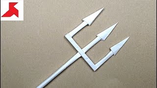 DIY 🔱  How to make a TRIDENT from A4 paper [upl. by Animrelliug]