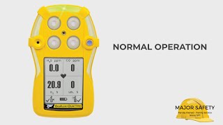 Normal Operation  BW Quattro Gas Detector [upl. by Valentino]