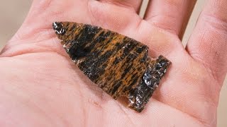 How to Flint Knap an Obsidian Arrowhead [upl. by Katerina]