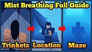 Mist Breathing FULL Guide  Location  Maze Walkthrough  Roblox Demonfall [upl. by Rillis]