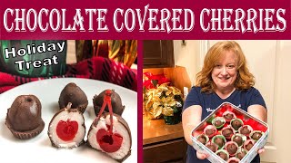 Easy Chocolate Covered Cherries  Holiday Treat [upl. by Caz]