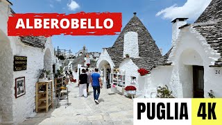 PUGLIA ITALY 🇮🇹 4K Alberobello — Walking Tour [upl. by Enyamrahs]