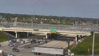 I75University Parkway ACROW Temporary Bridge Launch [upl. by Whitcher159]