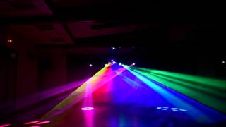 Show lumineux Laser multicouleur et Lyres beam 7r [upl. by Corella]