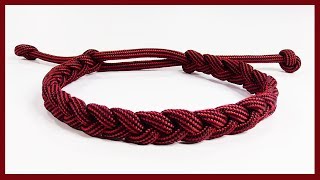 Easiest Adjustable One Strand Braided Paracord Bracelet Rastaclat Style [upl. by Ttemme97]