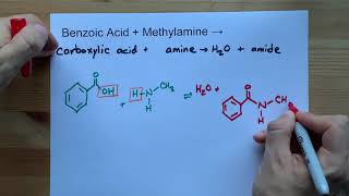 Benzoic Acid  Methylamine   Amide Reaction [upl. by Karl]