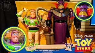 Toy Story Black Friday Buzz Lightyear amp Evil Emperor Zurg Life Sized Talking Figures Two Pack Review [upl. by Trometer822]