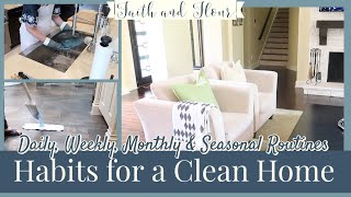 Habits for a Clean Home  Daily Weekly Monthly amp Seasonal Cleaning Routines  Cleaning Checklists [upl. by Sackey]