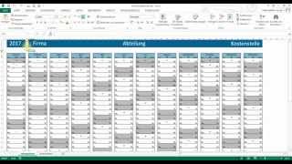 Kalender  Jahresplaner Excel 2013  Teil 1 [upl. by Ellenid459]