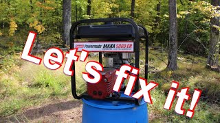 Coleman Powermate Generator Reassembly and Carb Adjustment [upl. by Bonney]