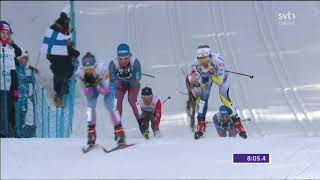 Längdskidor VM Lahtis 2017  15km Skiathlon Damer [upl. by Nisa]