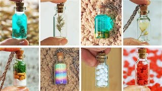 12 mini Charm Bottles  Cutest Jewelry DIY MINI CHARMS IN A BOTTLE [upl. by Baecher129]