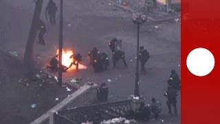 Unseen footage Snipers fire at Maidan protesters during Kiev riots [upl. by Dyanne257]