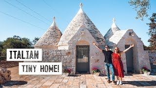 Luxury TINY HOUSE in Southern Italy  Traditional Trullo Tour amp Alberobello Puglia [upl. by Nada]