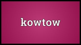 Kowtow Meaning [upl. by Helaine473]