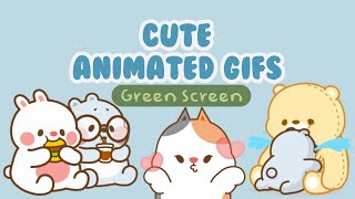 Cute Animated Gifs  Green Screen✿ [upl. by Nylorac]